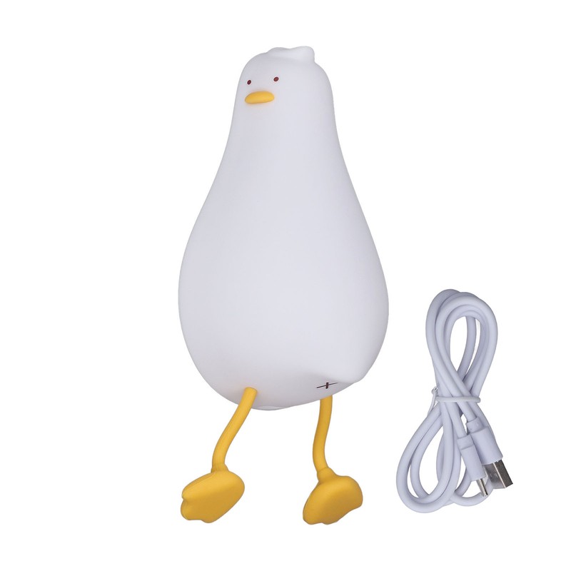 LED Night Light Cute Lying Duck Shape Soft Silicone Soft