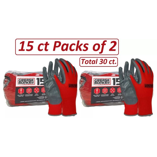 Grease Monkey Nitrile-Coated Work Gloves (15 pk.) pk of 2