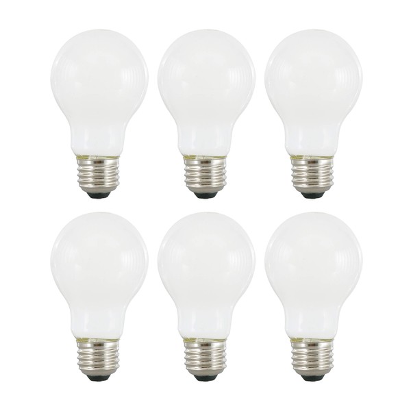 SYLVANIA LED TruWave Natural Series A19 Light Bulb, 60W Equivalent, Efficient 8W, 800 Lumens, Medium Base, Dimmable, Frosted, 2700K, Soft White - Pack of 6 (40813)