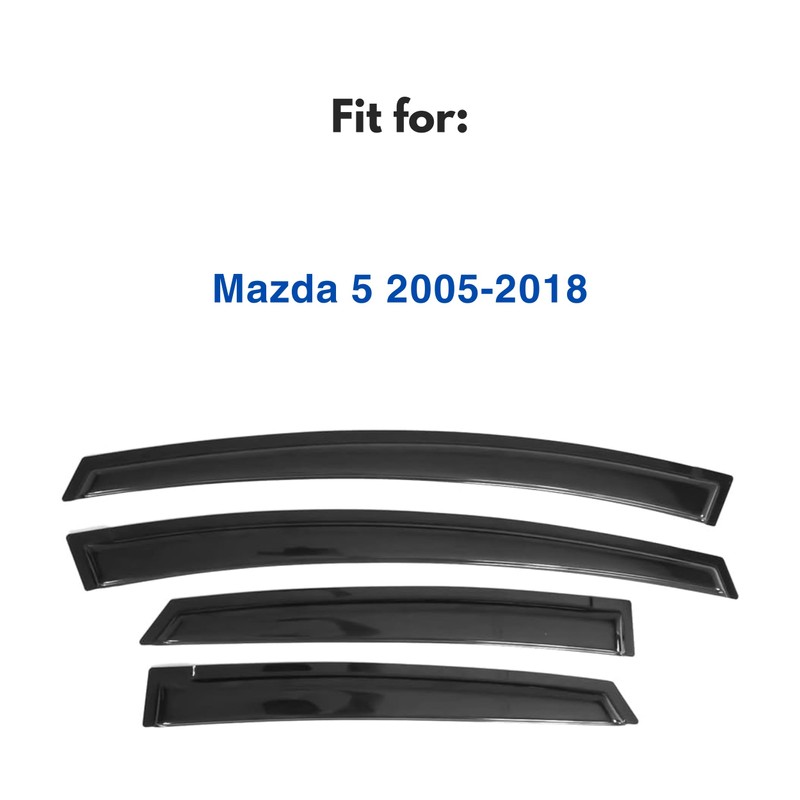 IG Window Visor for Mazda 5 2005-2018, Rain Guard Tape-On