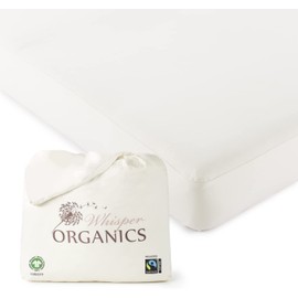 Organic Cotton, 100% Waterproof Mattress Protector Pad – Soft, Hypoallergenic, Breathable Bed Cover – GOTS & Fair-Trade Certified – 17 in. Deep, California King Size Mattress Cover by Whisper Organics