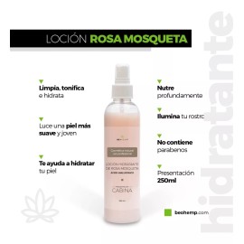Beohemp Loción Hidratante Rosa Mosqueta Y Ácido Hialurónico  250 Ml