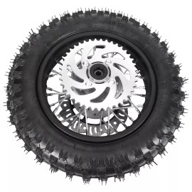 Unbranded 10'' 3.00-10 Rear Wheel Rim Tire & Chain for CRF50F XR50 TTR 125cc Pit Dirt Bike