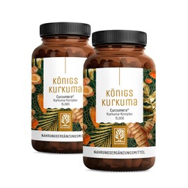 Turmeric Capsules High Dose - 40x More Effective - 15,000mg Curcuma per Capsule - High Dose 95% Curcumin per Capsule - Turmeric Complex with Piperine and Vitamin C - Value Bundle 2 Pack - Vegan