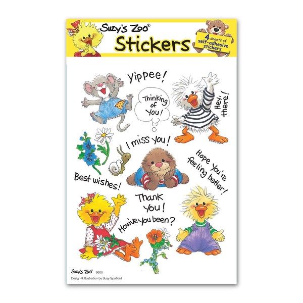 Suzy's Zoo Hide & Seek! Multi Stickers (4-Pack) 10147