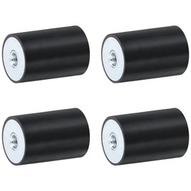 sourcing map 4Pcs 20 x 30mm M5 Thread Female Rubber Mounts, Vibration Isolators, Replaces Anti Vibration Pads Flat Silent Block Base Block