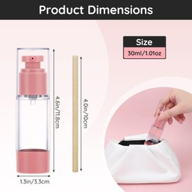 Segbeauty Cream Dispenser, 3 Pieces 30 ml Empty Airless Pump Dispenser, Vacuum Travel Bottles for Filling, Cream Dispenser, Refillable, Empty Lotion Pump Bottle for Lotion, Cream, Gel, Shampoo