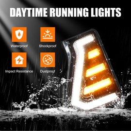 Fancemot LED Front Bumper Fog Lights Daytime Running Lights DRL Turn Signal Lights Compatible with 4th Gen 2024 2025 2026 Toyota Tacoma