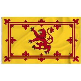 Storm&Lighthouse Lion Rampant Flag Scottish Flag Royal Banner of Scotland Flags 5ft x 3ft with Eyelets