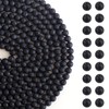 HERZWILD 470Pcs Black Lava Stone Beads 8mm Round Natural Gemstone
