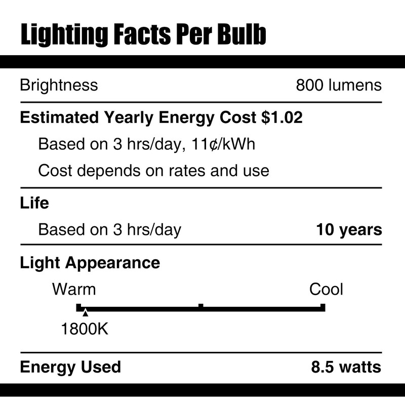 Neporal Amber Light Bulbs, 9W 60W Equivalent A19, Blue Light