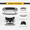 Chrome Exterior Rear with Rod Clips Tailgate Door Handle and