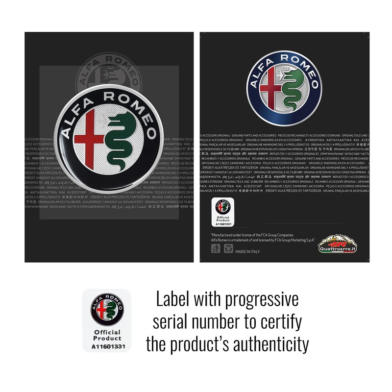 3D Sticker Alfa Romeo Logo, 48 mm