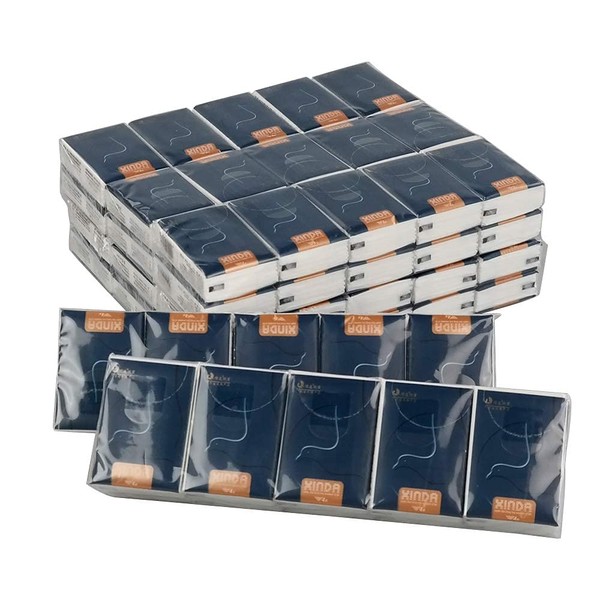 Fiazony 80-Pack White Facial Tissues Pocket Packs, 4-Ply Mini Type Facial Tissues, F