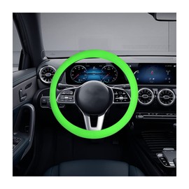 AICEL Car Silicone Steering Wheel Cover, Soft Anti-Slip Auto Steering Wheel Protector Fit 14 Inch, Universal Vehicle Interior Accessories for Cars, SUVs, Trucks, and Vans (Green)