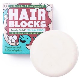 Hair Blocks - Solid Shampoo Bar (85g) for all hair types: Cedarwood & Eucalyptus | Soap Free, Plastic Free | Plant Based | Natural | Conditioning
