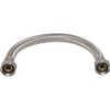 Flexible Tap Hose Connector Pack of 2 - Compression or Push Fit or Push Fit with isolating Valve 300mm Long (1/2"F x 3/4"F x 300mm Long)