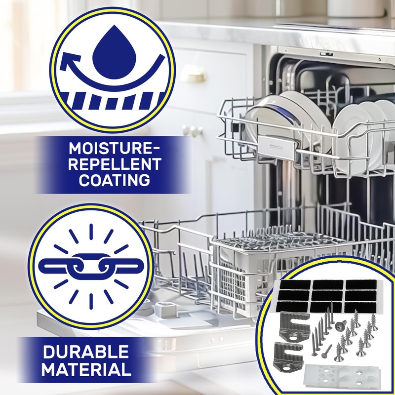 Built-In Dishwasher Door Fixing Kit to the Front Panel with