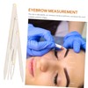 LALAFINA 3 Pcs Simple Fast Eyebrow Ruler Stainless Steel 3-point