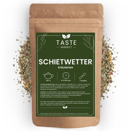 Schietwetter Tea 200 g Herbal Tea Loose without Additives - Tea Blend with Raspberry Leaves, Mint & Flowers - Aromatic Herbal Tea Blend by Taste Market