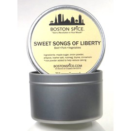 Boston Spice Sweet Songs of Liberty Handmade Gourmet Seasoning Blend for Beef Steak Venison Pork Ribs Poultry Chicken Vegetables Popcorn Grilling Smoker Barbecue BBQ Oven Smoked 1 Cup Spice 7.4oz/212g