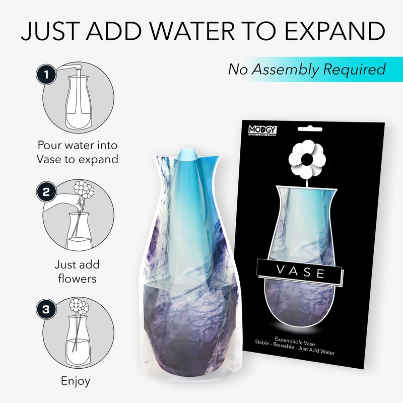 MODGY Love Noir Collapsible Vase, 1 EA