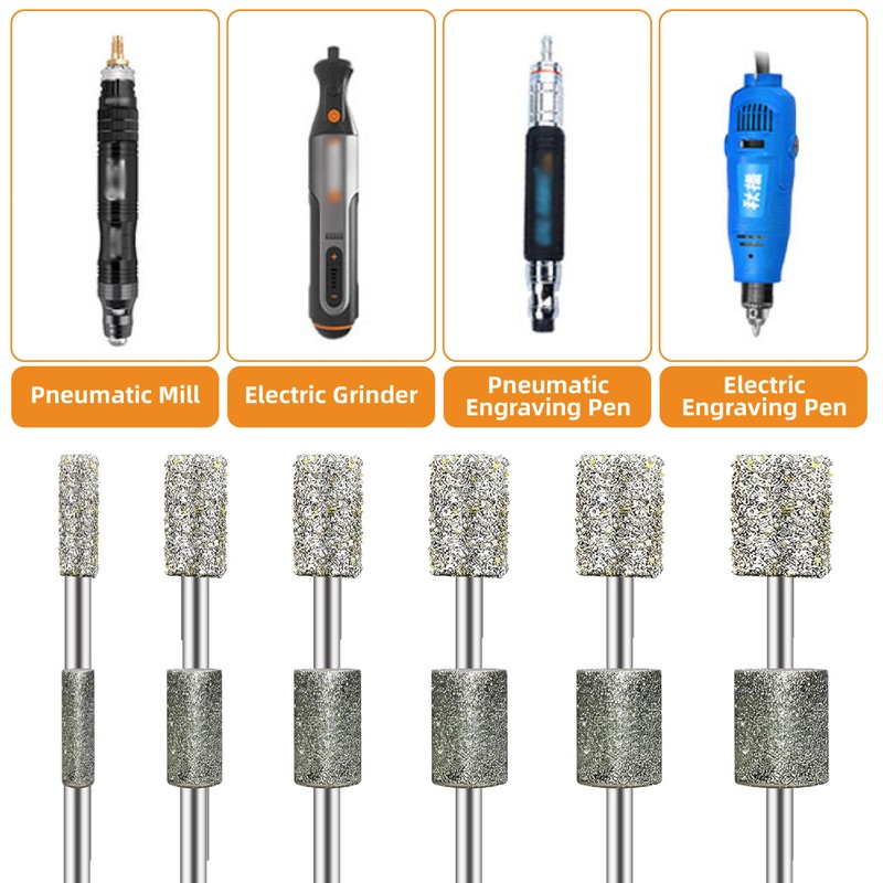 24pc Diamond Grinding Bit Compatible with Dremel Diamond File Sanding