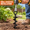 15 Inch Heavy Duty Spiral Ground Anchors, 4 Pack Steel