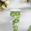 Craig Bachman 1.5" Diagonal Glitter Check Ribbon: Moss Green (10