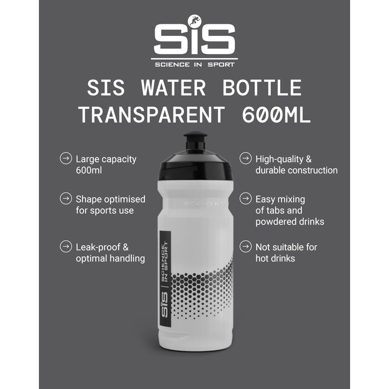 Science in Sport SIS Clear Sports Water Bottle, Wide Mouth