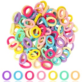Cooetr Baby Hair Bobbles Pack of 100 Hair Bobbles Children Girls Multicoloured Soft Hair Scrunchies for Girls Children Toddlers Baby
