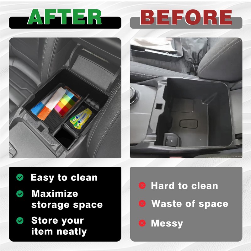 Muslogy Center Console Organizer Compatible with Ford Ranger XL XLT