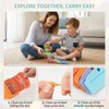 Floruvia 10 Pcs Durable Plastic Card Holders with 3 Ring