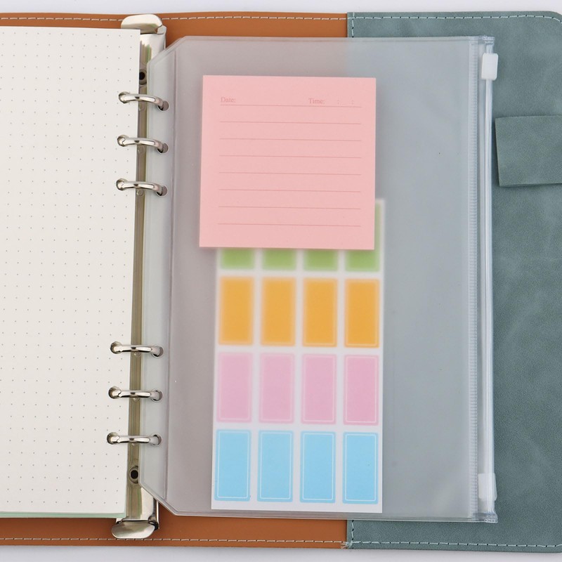 Ring Binder A5 Refillable, PU Leather Binder Notebook with 135
