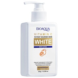 BIOAQUA Vitamin C White Body Lotion Skin Orange Extract 10xAntioxidant Moisturizing Hydrating Whole Body Skin 300g/10.58fl.oz