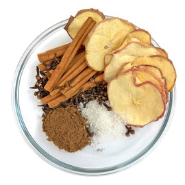 Potpourri Simmer Pot - Dried Apple Slices, Cloves, Cinnamon, Allspice, and Vanilla Salt, Spiced Apple Cider Fragrance Stovetop Potpourri, Simmer Pot Mix Housewarming Hostess Gift (Spiced Cider)