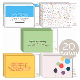 BLATT PAPIER® 20 x premium postcards (matte) made of postcard card with elegant coating - stylish postcards - made in Germany