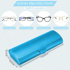 Hifot Aluminium Glasses Case, Slim Reading Glasses Case, Portable Travel Metal Eyeglass Spectacles Protection Hard Shell Case