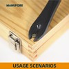 MANUFORE 4pcs Pry Bar Nail Puller Set, 12” Flat Pry