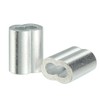sourcingmap Aluminum Crimping Loop Sleeve Double Barrel for 1/8" -