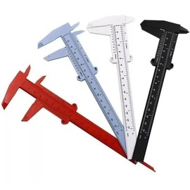 2 Piezas Calibrador Vernier de medición de cejas de plástico portátil de 21 x 7.8 cm, calibrador de tatuaje, cejas, regla, herramientas de medición de maquillaje de doble escala, 2 unidades