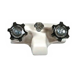 LaSalle Bristol 20351P21 Utopia Parchment Finish 4" Plastic Tub and Shower Diverter with Smoke Handles