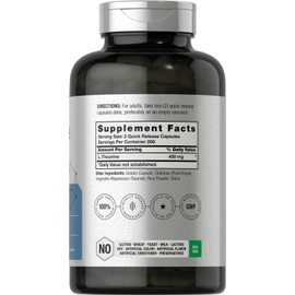 Horbäach L-Theanine 400mg | 400 Capsules | High Potency Supplement | Non-GMO & Gluten Free