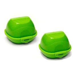 Harfield Tableware Pack of 2 Apple Box Holder Carrier Protector BPA Free Travel Outdoor Lunch