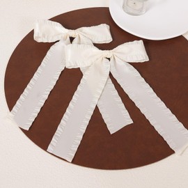 5.5in Long Tail Hair Bows off-White Big Silky Satin Ruffle Tassel Ribbon Bow Hair Clip Barrettes for Women Teens Toddler Flower Girls Thick Thin Hair,Bridal Wedding Dress Accessory