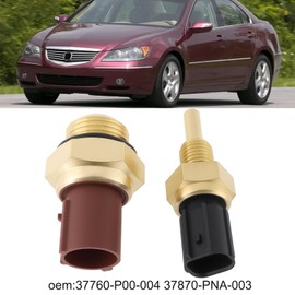 eMagTech 2Pcs Car Fan Switch Coolant Temp Sensor 37760-P00-004 37870-PNA-003 Compatible with Honda Civic 2009-2011