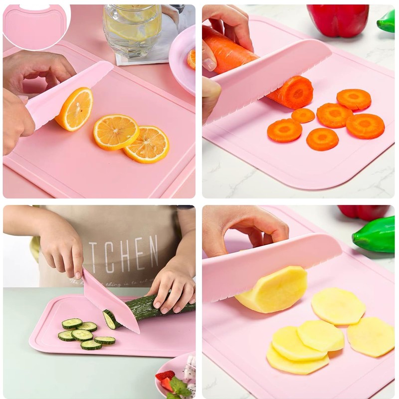 Kindermesser 5-teiliges Kinder Messer Sicherheit Küchenmesser Set zum Schneiden Kochen