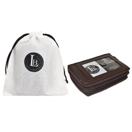 Leatherboss Genuine Leather RFID Safe Double Zipper Accordion Wallet Organizer For Men Women