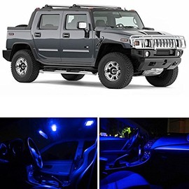 LEDpartsNow Interior LED Lights Replacement for 2003-2009 Hummer H2 Accessories Package Kit (20 Bulbs), BLUE