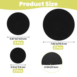 6 PCS Plant Coasters Round Felt, 3 Size Reversible Round Fabric Plant Mat, Waterproof Plant Pot Saucers for Gardening, Indoor, Outdoor Pots, DIY Craft Supplies (4”, 6”, 8”)